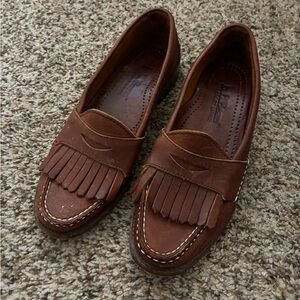 L.L. Bean Brown Leather Loafers Vintage